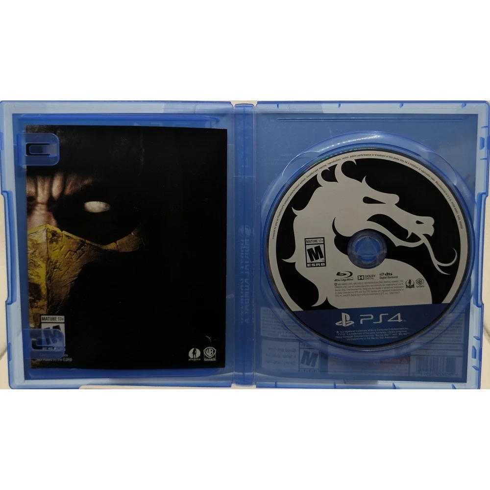 Warner Bros Mortal Kombat X PS4 Game Blue Case Fighting Action Mature ESRB